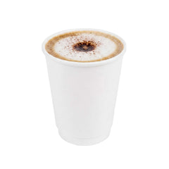 Restpresso 12 oz White Paper Coffee Cup - Double Wall - 3 1/2