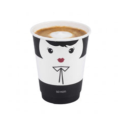 Restpresso 12 oz Madame Paper Coffee Cup - Double Wall - 3 1/2