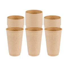 Restpresso 16 oz Kraft Paper Coffee Cup - Double Wall - 3 1/2