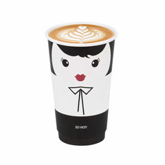 Restpresso 16 oz Madame Paper Coffee Cup - Double Wall - 3 1/2