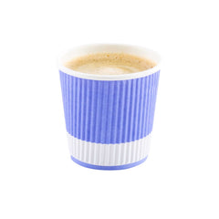 Restpresso 4 oz Light Purple Paper Coffee Cup - Ripple Wall - 2 1/2
