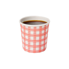 Restpresso 4 oz Picnic Print Paper Coffee Cup - Spiral Wall - 2 1/2