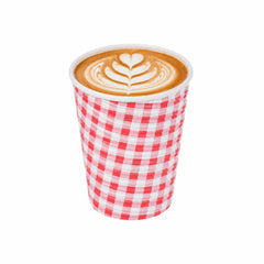 Restpresso 12 oz Picnic Print Paper Coffee Cup - Spiral Wall - 3 1/2