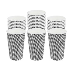Restpresso 16 oz Houndstooth Paper Coffee Cup - Spiral Wall - 3 1/2
