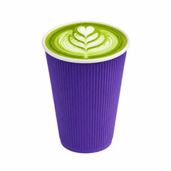 Restpresso 16 oz Royal Purple Paper Coffee Cup - Ripple Wall - 3 1/2