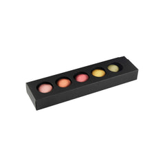 Valentino Rectangle Black Paper Macaron Box - Holds 5 Macarons - 12