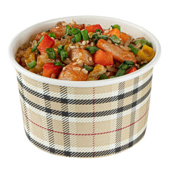 Coppetta 5 oz Round Plaid Paper To Go Cup - 3 1/4