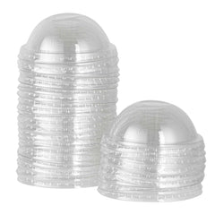Coppetta Round Clear Plastic To Go Cup Dome Lid - Fits 12 oz - 50 count box
