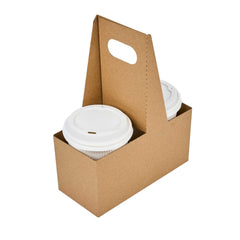 Restpresso Kraft Paper Altalena Drink Carrier - Fits 2 Cups - 7 1/4