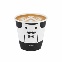 Restpresso 8 oz Monsieur Paper Coffee Cup - Double Wall - 3 1/2