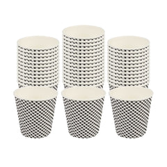 Restpresso 8 oz Houndstooth Paper Coffee Cup - Spiral Wall, Houndstooth - 3 1/2