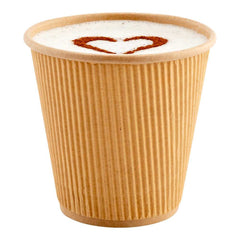 Restpresso 8 oz Kraft Paper Coffee Cup - Ripple Wall - 3 1/2