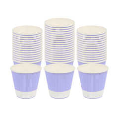 Restpresso 8 oz Light Purple Paper Coffee Cup - Ripple Wall - 3 1/2