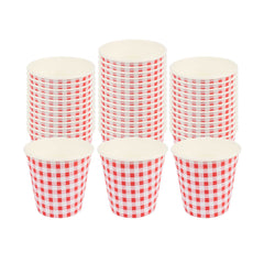 Restpresso 8 oz Picnic Print Paper Coffee Cup - Spiral Wall - 3 1/2