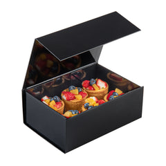 Cater Tek Rectangle Black Paper Medium Tic Tac Box - Magnetic - 9