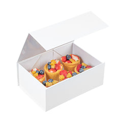 Cater Tek Rectangle White Paper Medium Tic Tac Box - Magnetic - 9
