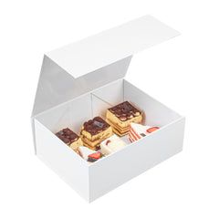 Cater Tek Rectangle White Paper Large Tic Tac Box - Magnetic - 10 1/2