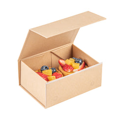 Cater Tek Rectangle Kraft Paper Extra Small Tic Tac Box - Magnetic - 5