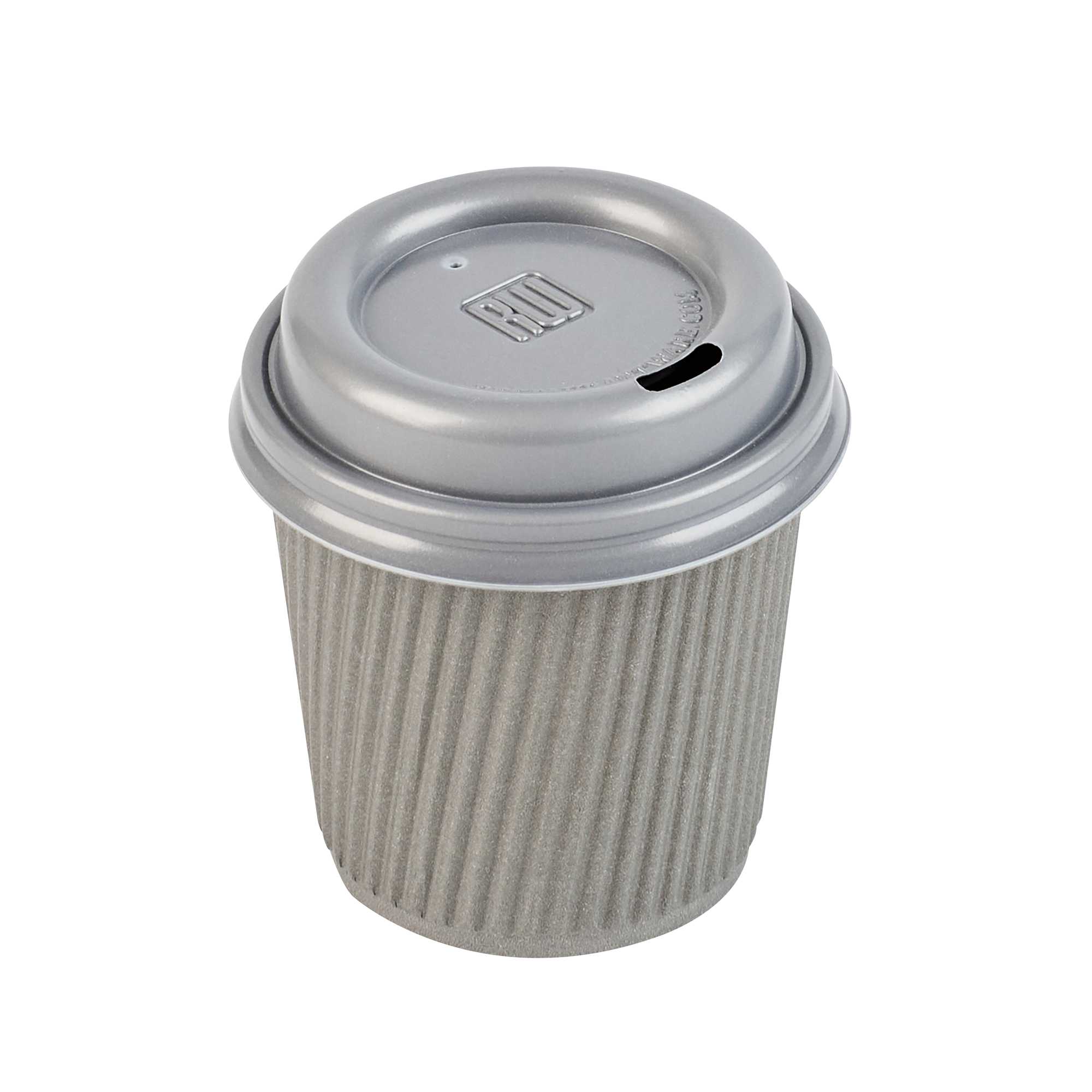 Restpresso Pewter Gray Plastic Coffee Cup Lid - Fits 4 oz - 500 count box