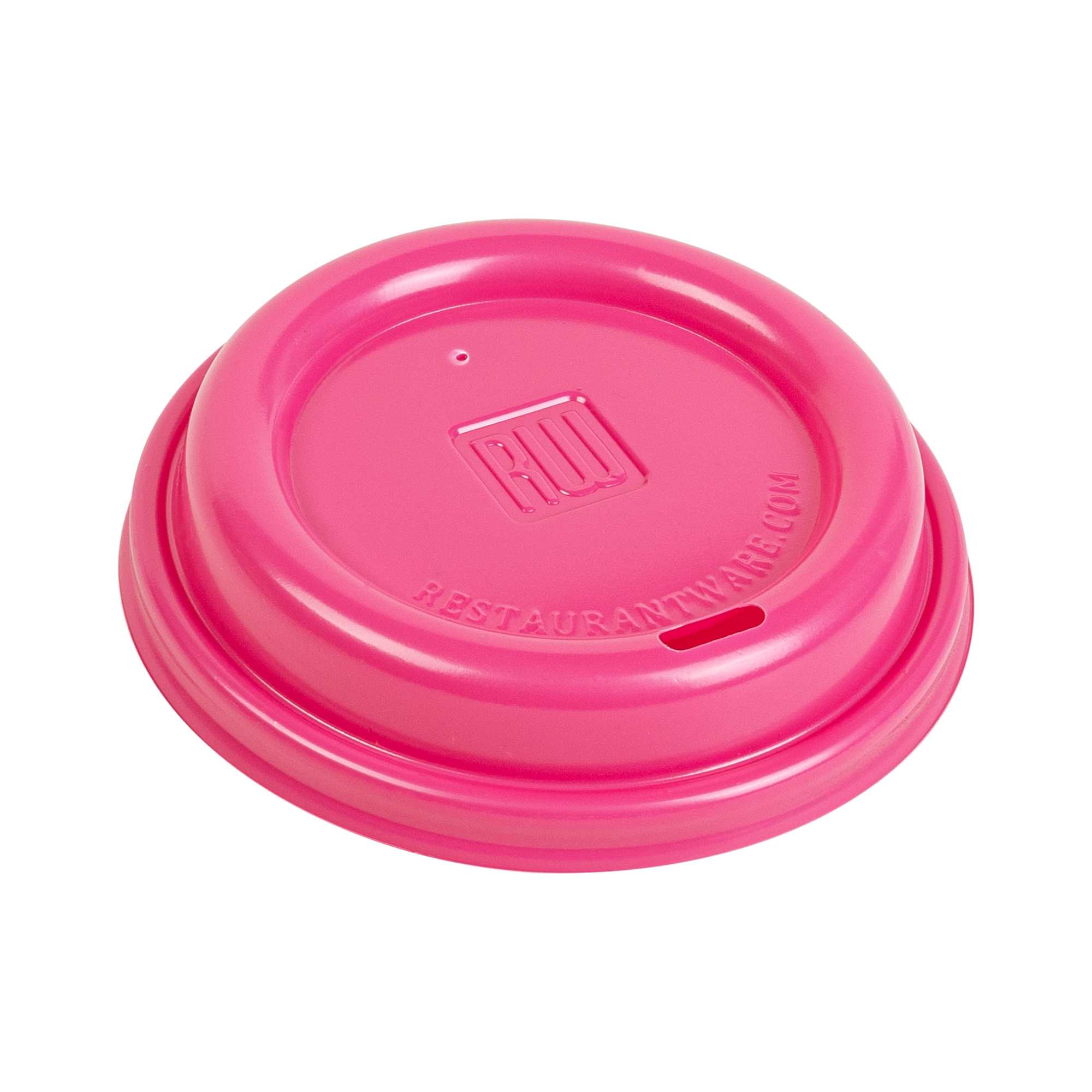 Restpresso Hot Pink Plastic Coffee Cup Lid - Fits 8, 12, 16 and 20 oz - 500 count box