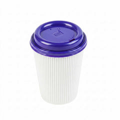 Restpresso Purple Plastic Coffee Cup Lid - Fits 8, 12, 16 and 20 oz - 25 count box