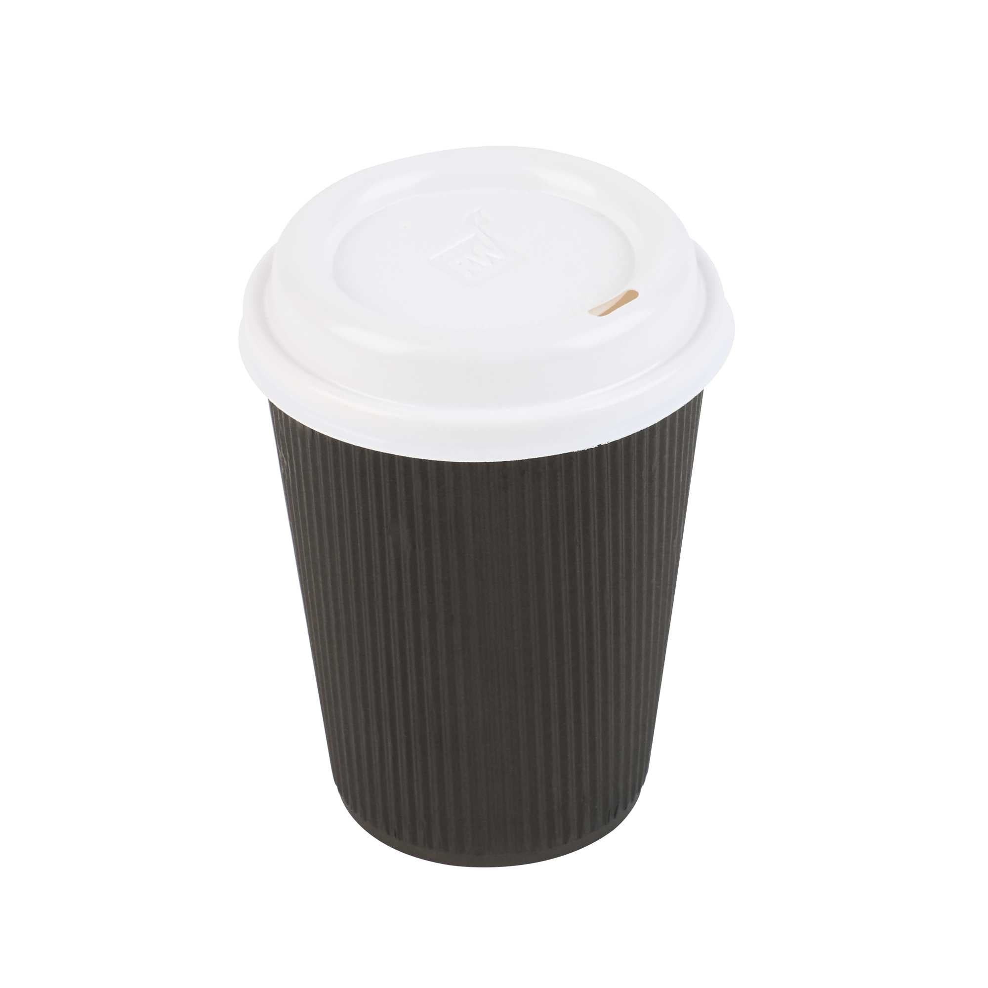 Restpresso White Plastic Coffee Cup Lid - Fits 8, 12, 16 and 20 oz - 500 count box
