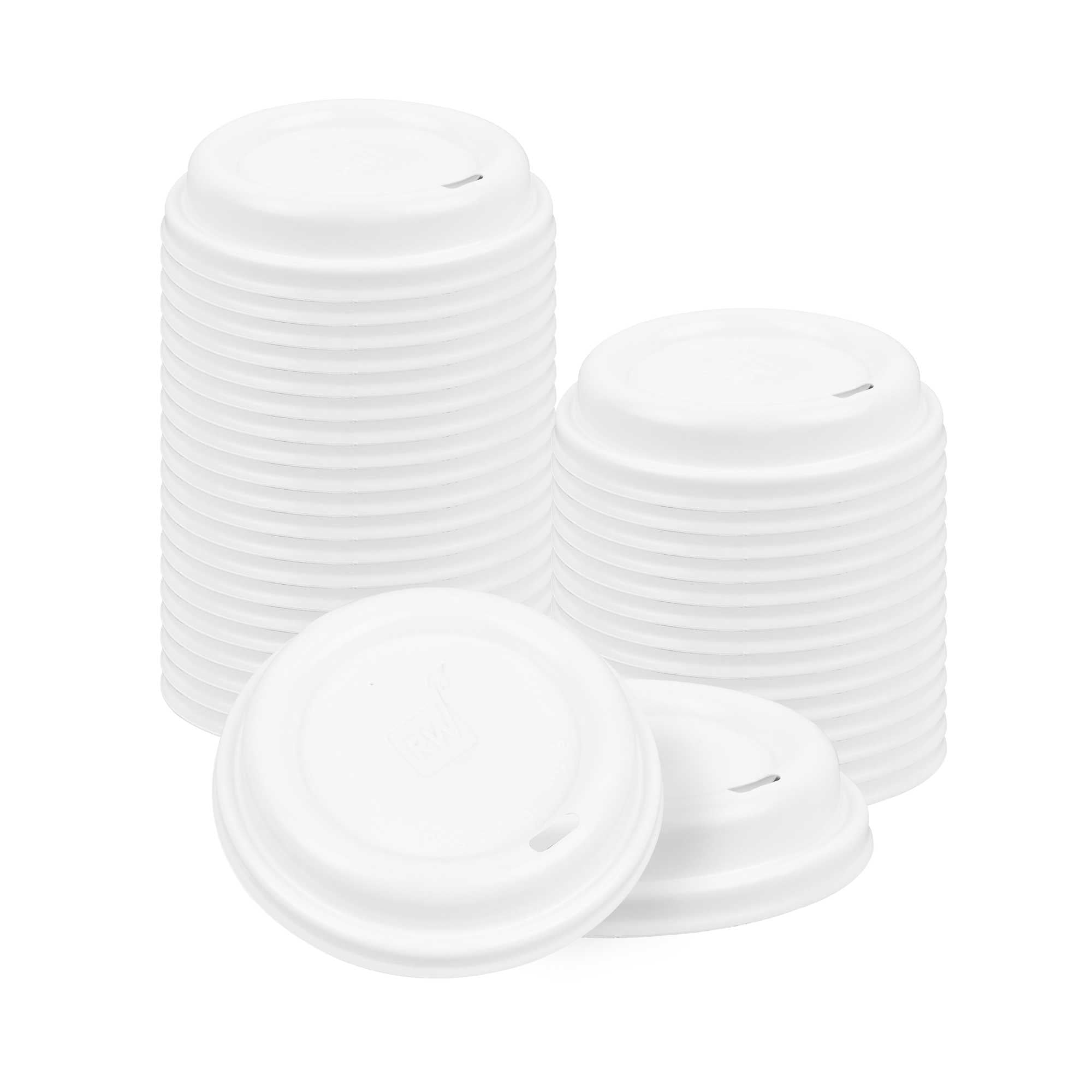 Restpresso White Plastic Coffee Cup Lid - Fits 8, 12, 16 and 20 oz - 500 count box