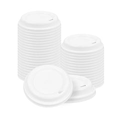 Restpresso White Plastic Coffee Cup Lid - Fits 8, 12, 16 and 20 oz - 25 count box