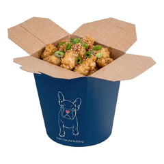 Bio Tek 16 oz Round Frenchie Paper Noodle Take Out Container - 3 1/4