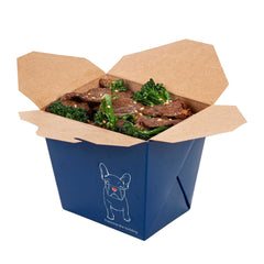 Bio Tek 26 oz Square Frenchie Paper Noodle Take Out Container - 4