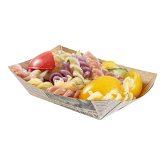 Bio Tek 4 oz Newsprint Paper #25 Food Tray / Boat - 4 1/2