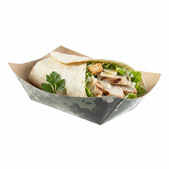 Bio Tek 6 oz Camouflage Paper #40 Food Tray / Boat - 5