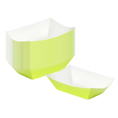 Bio Tek 6 oz Eco Green Paper #40 Food Tray / Boat - 5
