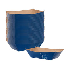 Bio Tek 1/2 lb Frenchie Paper #50 Food Tray / Boat - 4 1/4