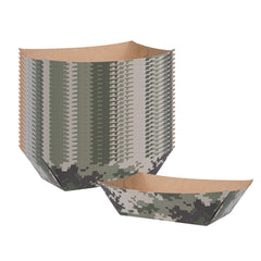 Bio Tek 1/2 lb Camouflage Paper #50 Food Tray / Boat - 6 1/2