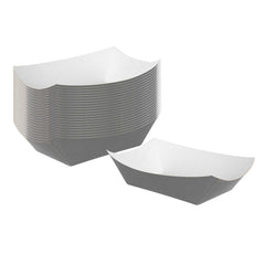 Bio Tek 1 lb Gray Paper #100 Food Tray / Boat - 8 1/4