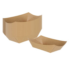 Bio Tek 1 lb Kraft Paper #100 Food Tray / Boat - 8 1/4