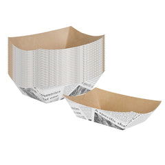 Bio Tek 1 lb Newsprint Paper #100 Food Tray / Boat - 8 1/4
