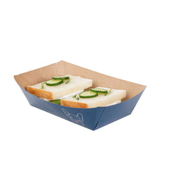 Bio Tek 2 lb Frenchie Paper #200 Food Tray / Boat - 9