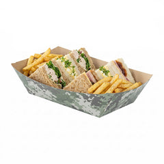 Bio Tek 2 lb Camouflage Paper #200 Food Tray / Boat - 9