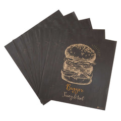 Gastronomia Kraft Paper Burger Wrap and Fry Basket Liner - Juicy and Hot, Greaseproof - 12