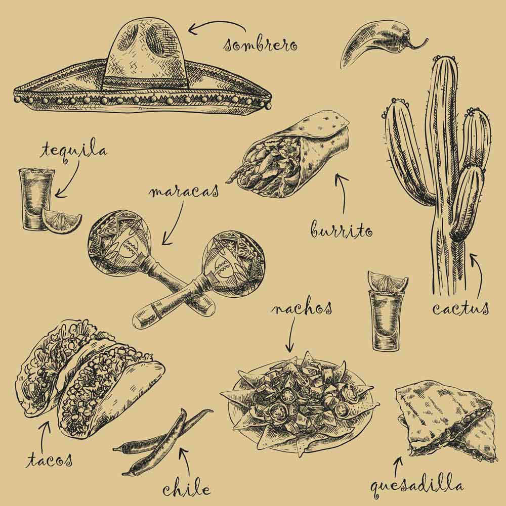 Gastronomia Kraft Paper Taco Wrap and Chip Liner - Mexican Tradition, Greaseproof - 12" x 12" - 500 count box