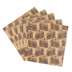 Gastronomia Kraft Paper Sandwich Wrap and Fry Basket Liner - Triple Decker, Greaseproof - 12