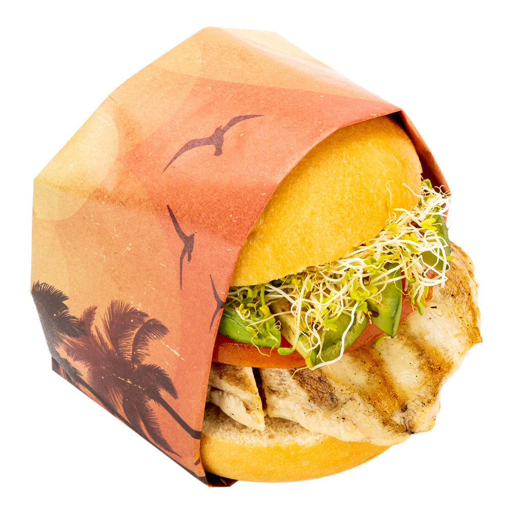 Gastronomia Kraft Paper Food Wrap and Basket Liner - California Sunshine, Greaseproof - 12" x 12" - 500 count box