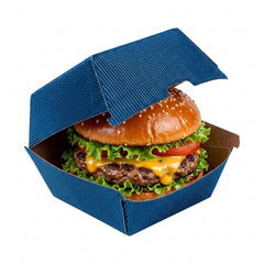 Bio Tek Frenchie Paper Burger Box - Ripple Wall - 4