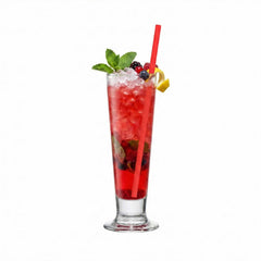 Bev Tek Red Paper Straw - Biodegradable, 6mm - 7 3/4
