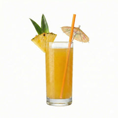 Bev Tek Orange Paper Straw - Biodegradable, 6mm - 7 3/4