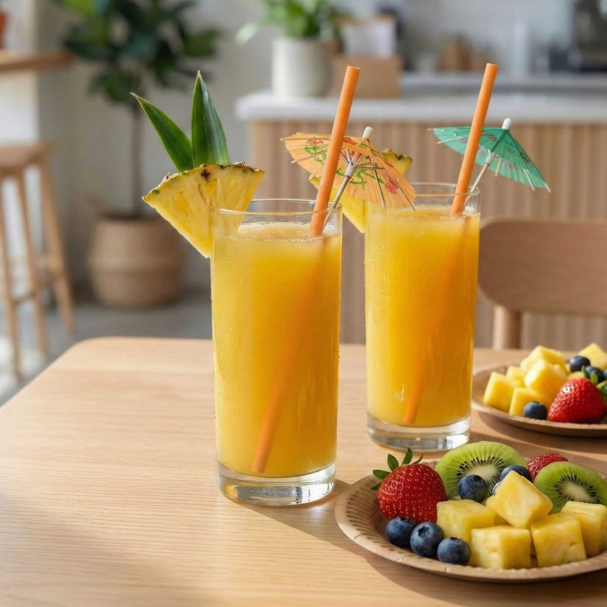 STRAWZY Orange Paper Straw - Biodegradable, 6mm - 7 3/4" - 100 count box
