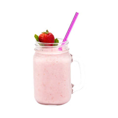 Bev Tek Metallic Magenta Paper Straw - 6mm - 7 3/4