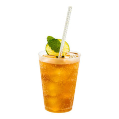 Bev Tek Metallic Silver Paper Straw - Zig Zags, 6mm - 7 3/4